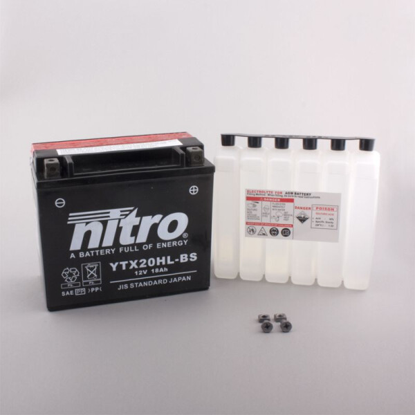 NITRO YTX20HL-BS AGM mit Säurepack HP - 12V - 18Ah - 31