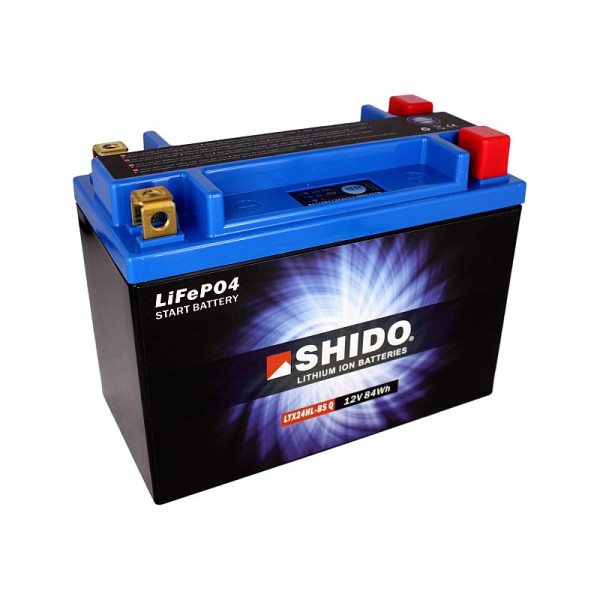 SHIDO LTX24HL-BS Q Lithium Ion - 12 V - 7 Ah - 420 A/EN