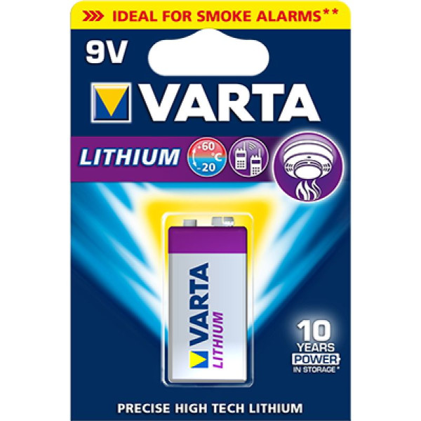 Varta Professional Lithium 6FR61 9V Block Batterie (1er Blister)