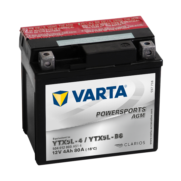 Varta Powersports AGM (LF) 12V - 4AH - 80A (EN)
