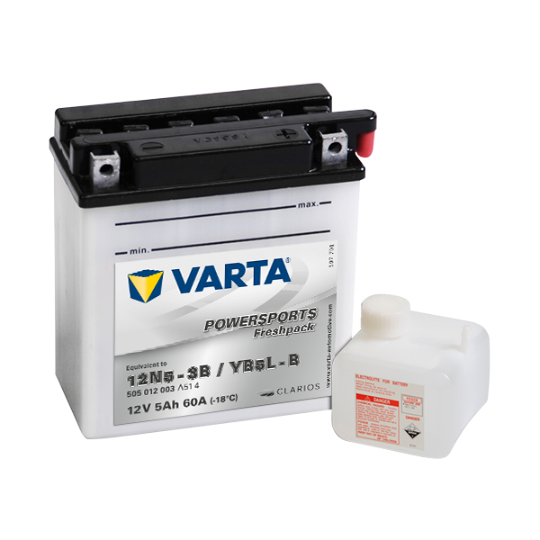 Varta Powersports Fresh Pack 12V - 5AH - 60A (EN)