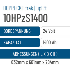 Hoppecke trak | uplift - 10HPzS1400 - 1400AH - 24V