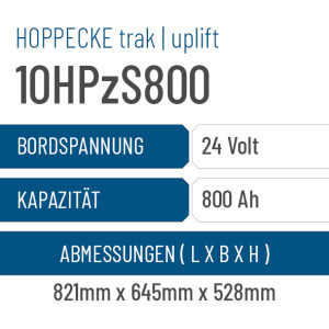 Hoppecke trak | uplift - 10HPzS800 - 800AH - 24V