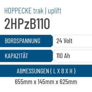 Hoppecke trak | uplift - 2HPzB110 - 110AH - 24V