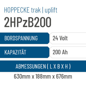 Hoppecke trak | uplift - 2HPzB200 - 200AH - 24V