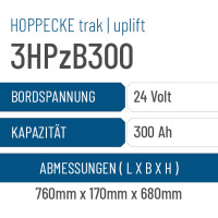 Hoppecke trak | uplift - 3HPzB300 - 300AH - 24V