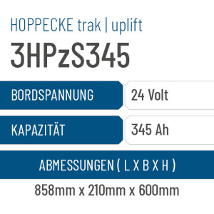 Hoppecke trak | uplift - 3HPzS345 - 345AH - 24V