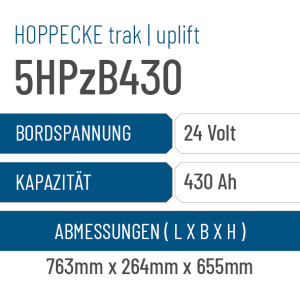 Hoppecke trak | uplift - 5HPzB430 - 430AH - 24V