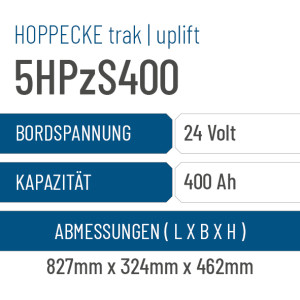 Hoppecke trak | uplift - 5HPzS400 - 400AH - 24V