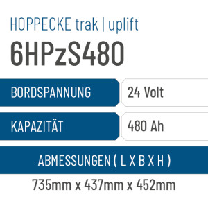 Hoppecke trak | uplift - 6HPzS480 - 480AH - 24V