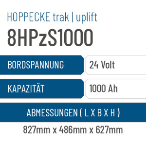 Hoppecke trak | uplift - 8HPzS1000 - 1000AH - 24V