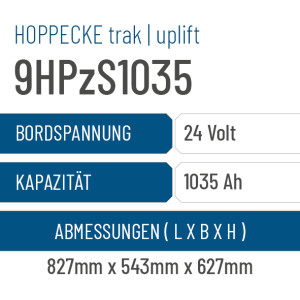 Hoppecke trak | uplift - 9HPzS1035 - 1035AH - 24V