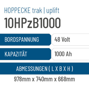 Hoppecke trak | uplift - 10HPzB1000 - 1000AH - 48V