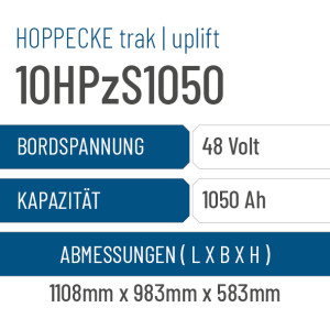 Hoppecke trak | uplift - 10HPzS1050 - 1050AH - 48V