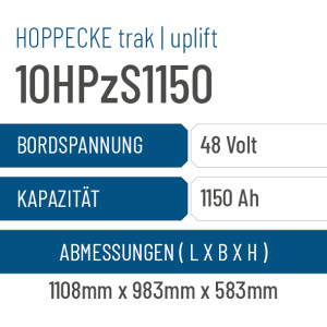 Hoppecke trak | uplift - 10HPzS1150 - 1150AH - 48V