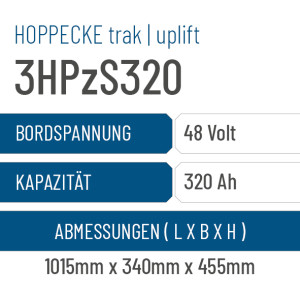 Hoppecke trak | uplift - 3HPzS320 - 320AH - 48V