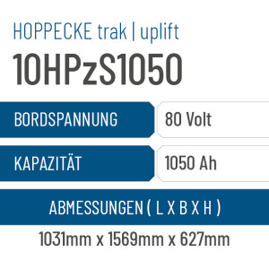 Hoppecke trak | uplift - 10HPzS1050 - 1050AH - 80V