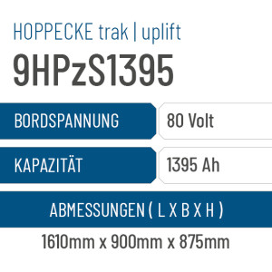 Hoppecke trak | uplift - 9HPzS1395 - 1395AH - 80V