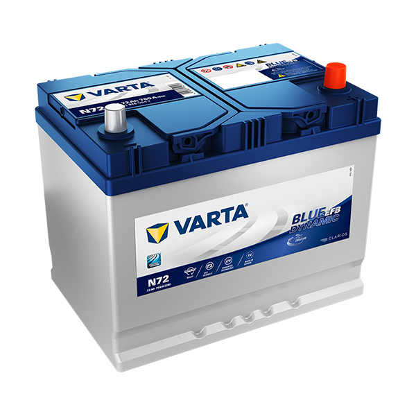 VARTA BLUE dynamic EFB N72 - 12 V - 72AH - 760A (EN)
