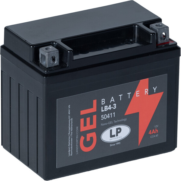 LP Gelbatterie LB4-3 / LB4L-B - 12V - 4AH - 60A (EN)