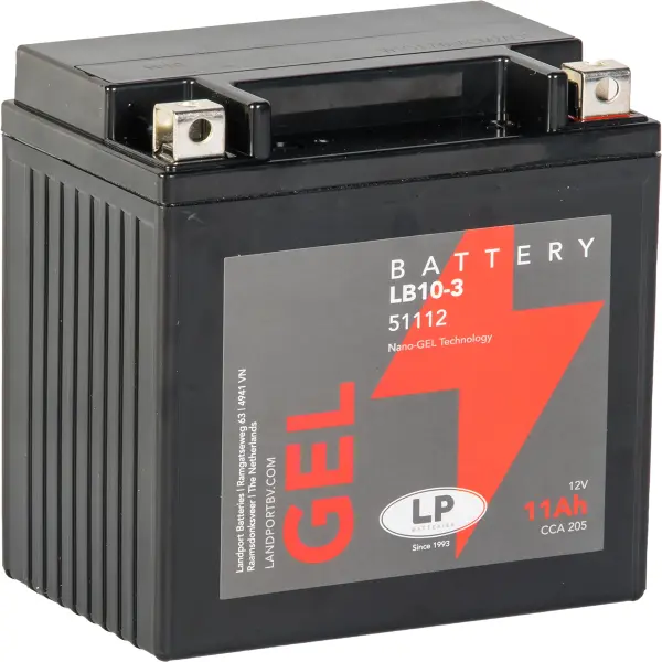 LP Gelbatterie LB10-3 / LB10L-A2 - 12V - 11AH - 145A (EN)