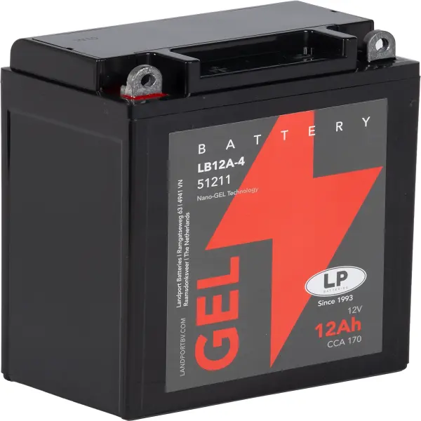 LP Gelbatterie LB12A-4 / LB12A-A - 12V - 12AH - 170A (EN)