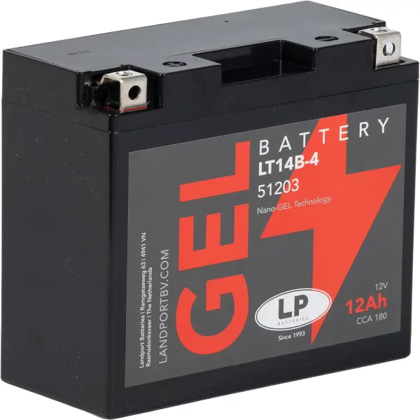 LP Gelbatterie LT14B-4 - 12V - 12AH - 180A (EN)