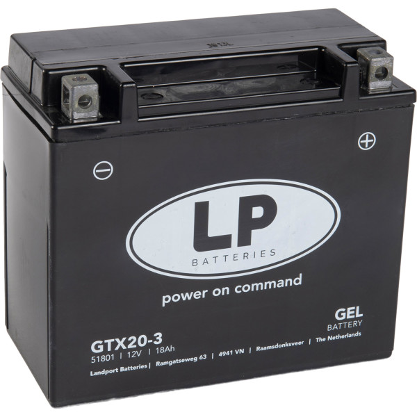 LP Gelbatterie LTX20-3 - 12V - 18AH - 250A (EN)