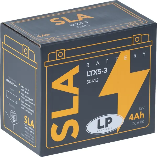 LP SLA - Batterie LTX5-3 - 12V - 4AH - 80A (EN)