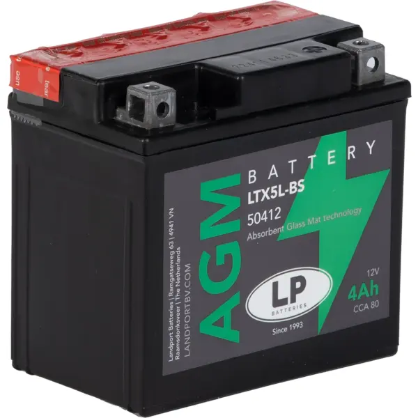 LP AGM mit Säurepack LTX5L-BS - 12V - 4AH - 80A (EN)