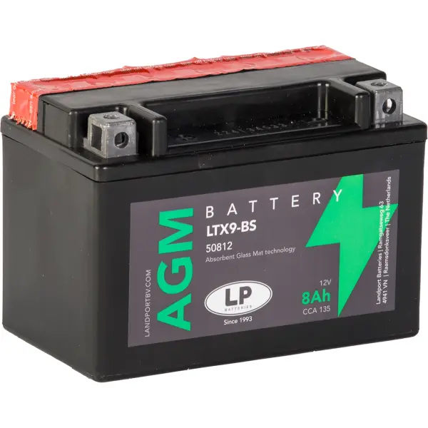 LP AGM mit Säurepack LTX9-BS - 12V - 8AH - 135A (EN)