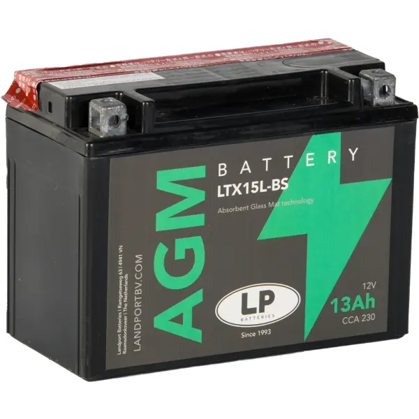 LP AGM mit Säurepack LTX15L-BS - 12V - 13AH - 210A (EN)