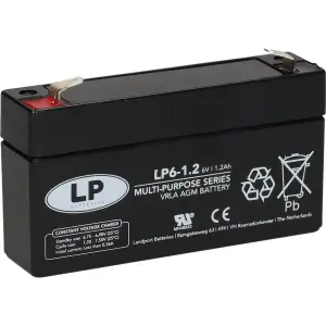 Bleiakku LP6-1,2 T1 - 6V - 1,2AH