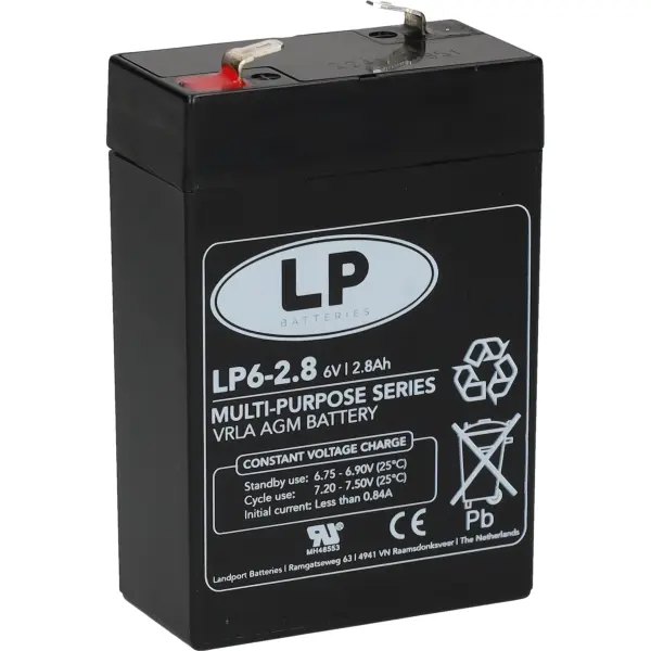 Bleiakku LP6-2,8 T1 - 6V - 2,8AH