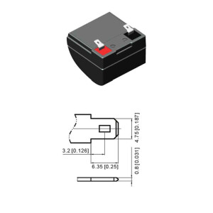 Bleiakku LP6-12 T1 VDS - 6V - 12AH