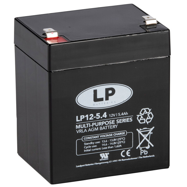Bleiakku LP12-5,4 T2 VDS - 12V - 5,4AH box