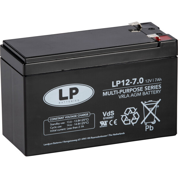 Bleiakku LP12-7 T2 - 12V - 7AH box