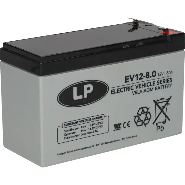 Bleiakku  EV120080 T1 - 12V - 8AH