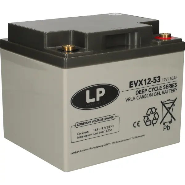 Bleiakku  EVX12053 T6 - 12V - 53AH
