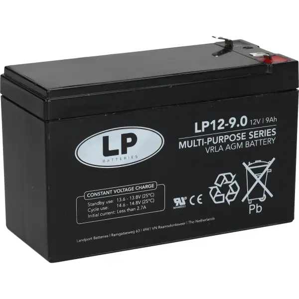 Bleiakku LP12-9,0 T2 - 12V - 9AH box