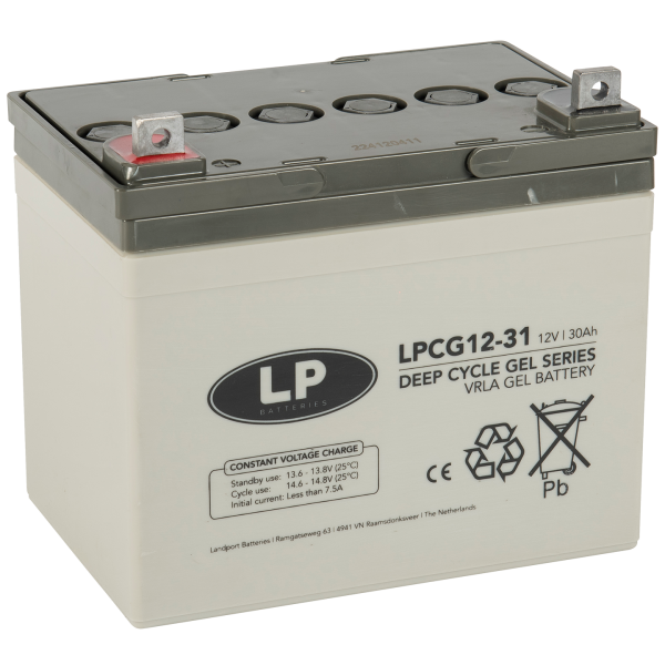 LP Gelbatterie LPCG12-31 - 12V - 30Ah - T5