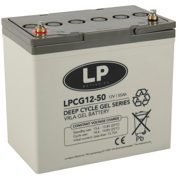 LP Gelbatterie LPCG12-50 - 12V - 55AH - T6