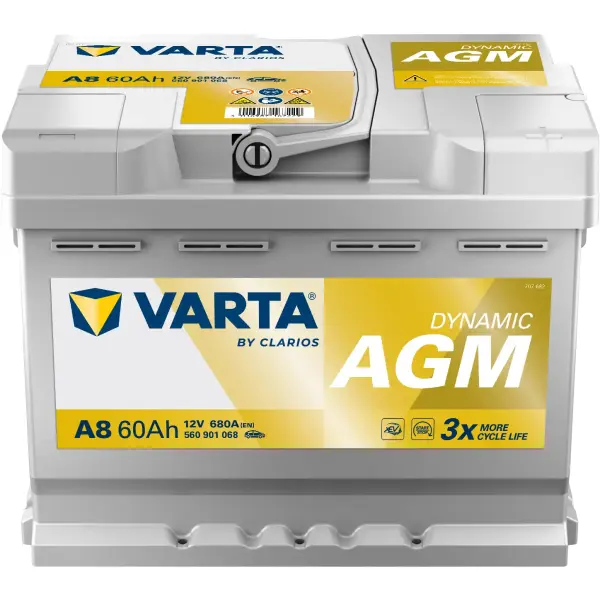 VARTA Dynamic AGM - A8  - 12V - 60AH - 680A (EN)