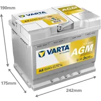 VARTA Dynamic AGM - A8  - 12V - 60AH - 680A (EN)