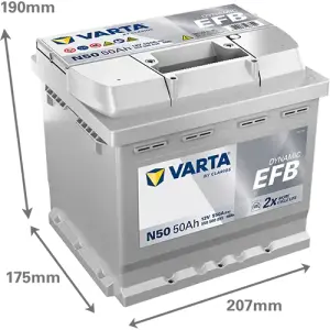 VARTA Dynamic EFB - N50 12V - 50AH - 550A (EN)