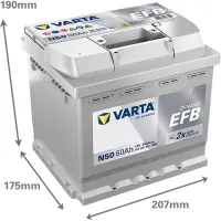 VARTA Dynamic EFB - N50 12V - 50AH - 550A (EN)