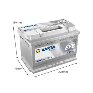 VARTA Dynamic EFB - N70 - 12V - 70AH - 760A (EN)