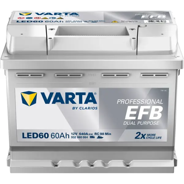 VARTA Professional Dual Purpose EFB - LED60 - 12V - 60AH - 6