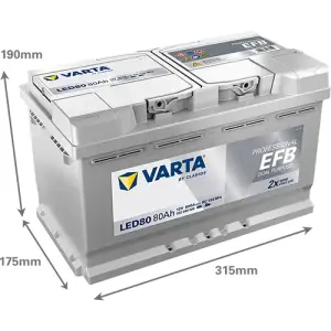 VARTA Professional Dual Purpose EFB - LED80 - 12V - 80AH - 800A (EN)