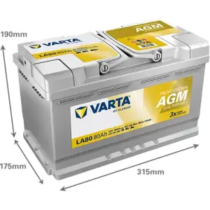 VARTA Professional Dual Purpose AGM - LA80 - 12V - 80AH - 800A (EN)